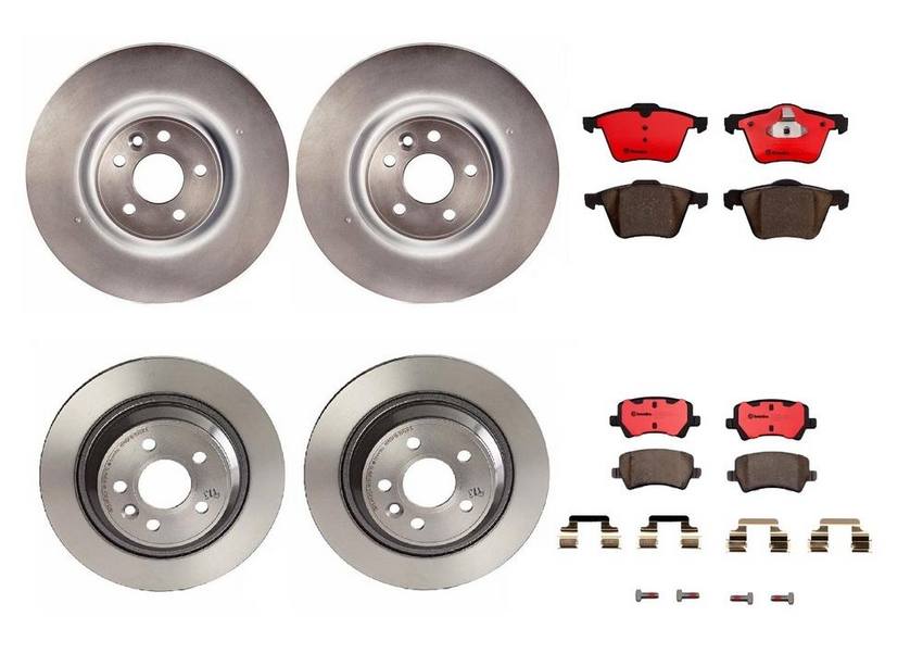 Brembo Brake Pads and Rotors Kit - Front and Rear (336mm/302mm) (Ceramic)